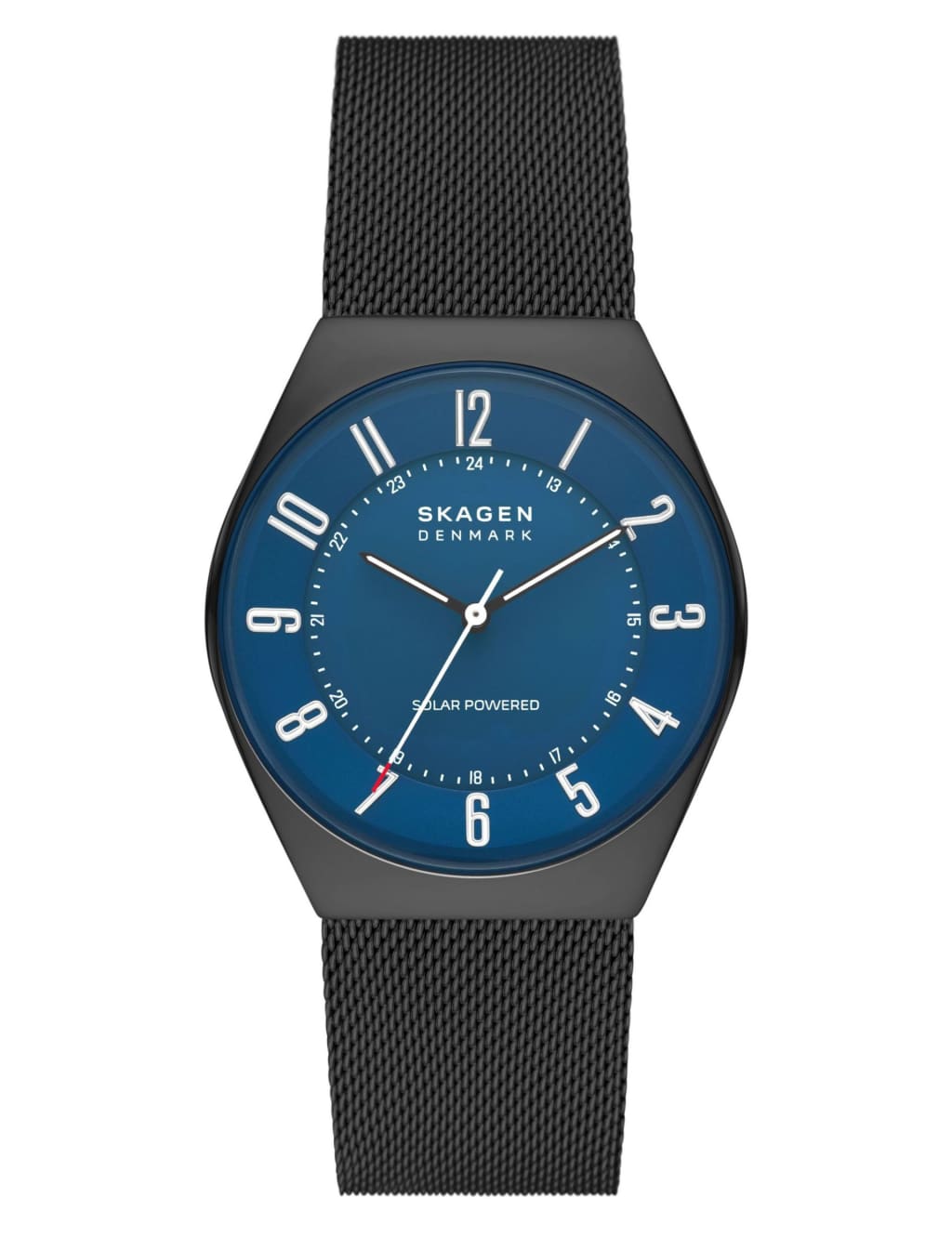 Skagen Grenen Black Stainless Steel Bracelet Solar Powered Watch