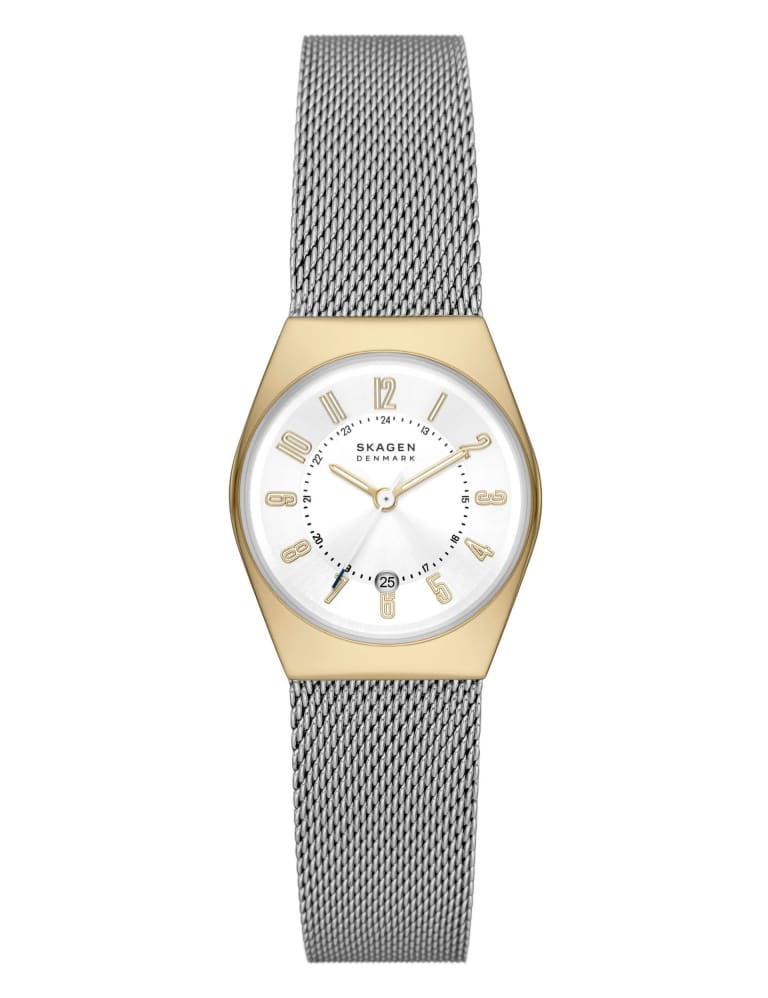 Skagen gold and silver watch new arrivals