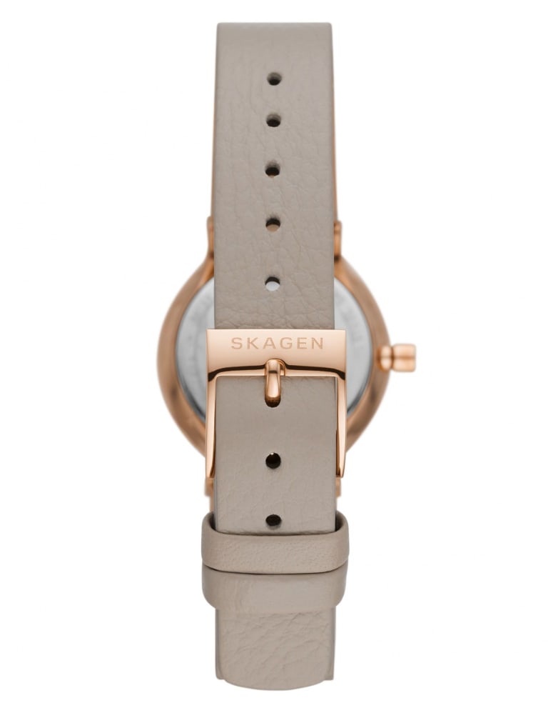 Skagen Grey Leather Watch 5 of 6