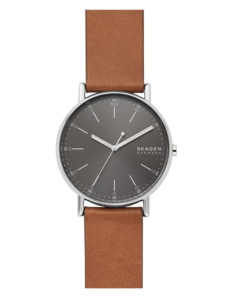Skagen Signatur Brown Leather Watch Skagen M S