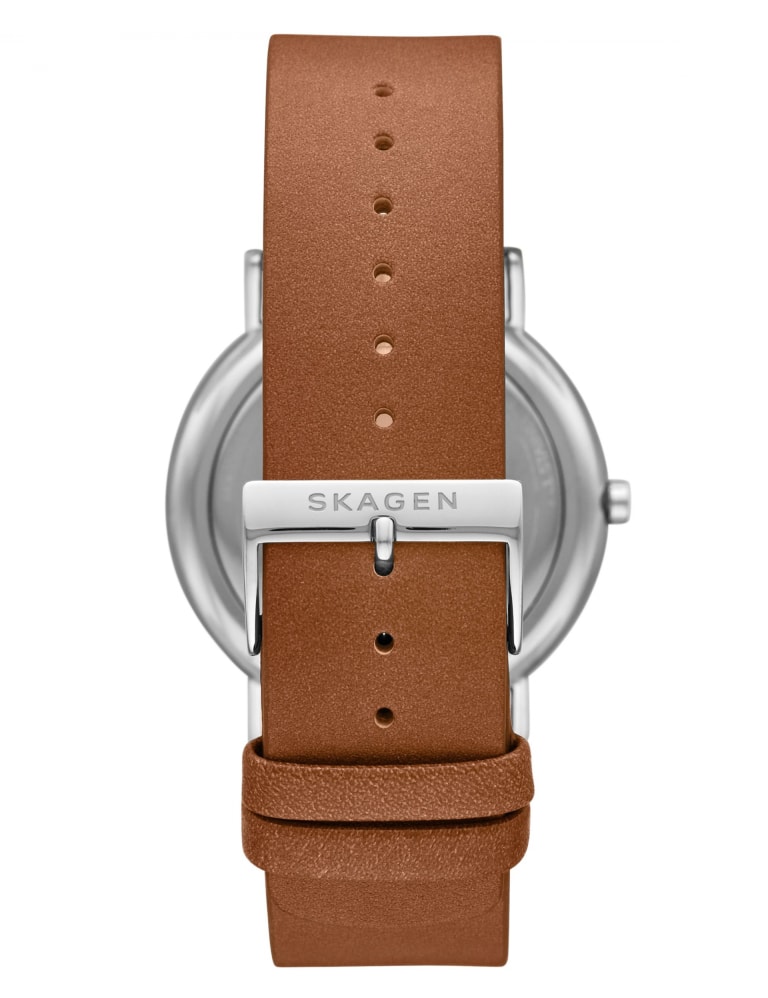 Skagen signatur sale tan leather watch