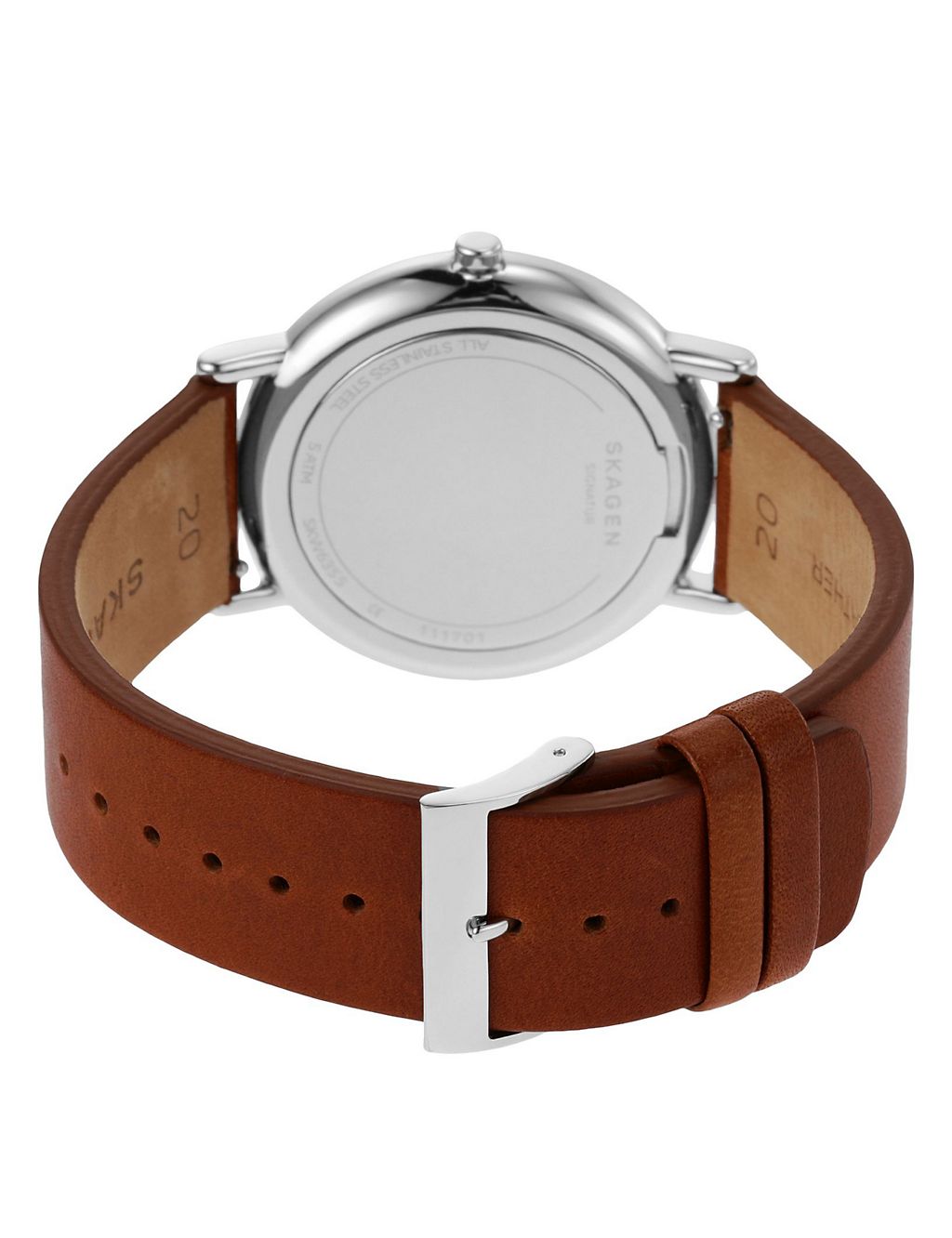 Skagen Signatur Brown Leather Watch 5 of 6