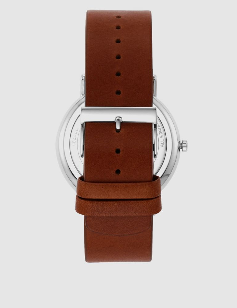 Skagen Signatur Brown Leather Watch 6 of 6