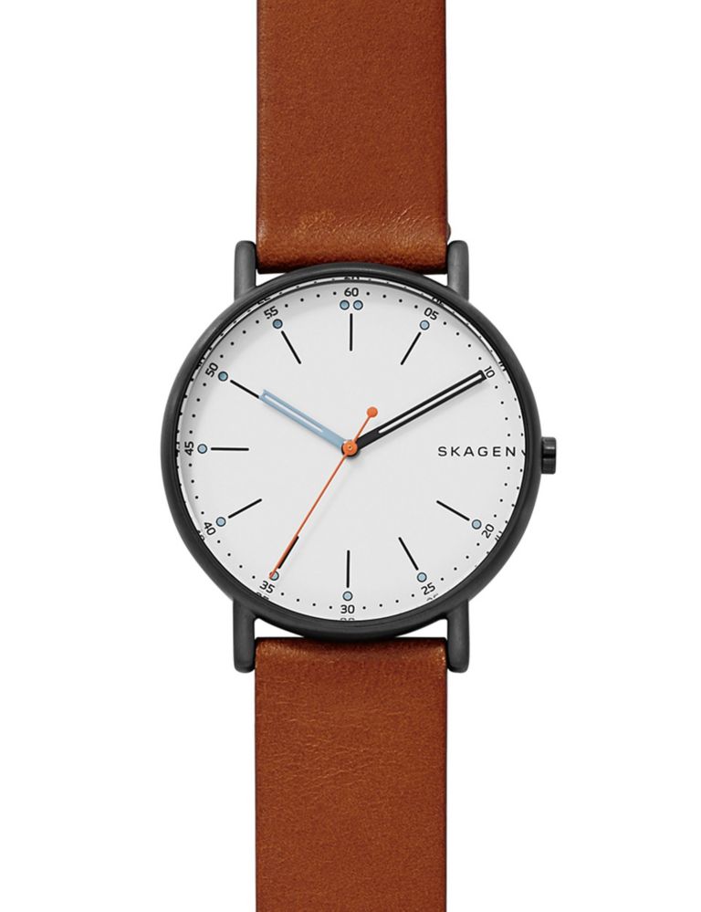 Skagen Signatur Classic Brown Leather Watch 1 of 3