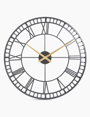 Skeleton Large Metal Wall Clock M S