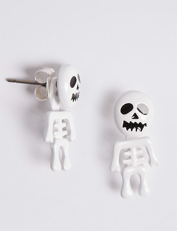 Skeleton Stud Earrings Image 1 of 2