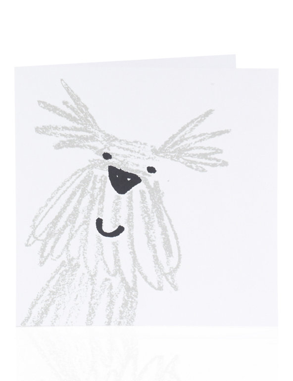 Sketchy Dog Blank Card Image 1 of 1