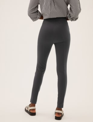 black skinny ankle grazer trousers