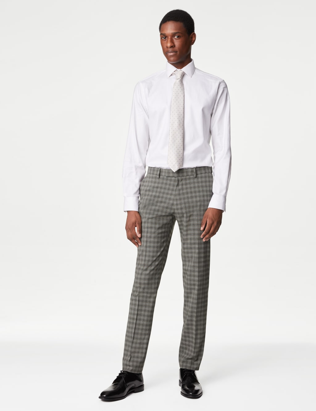 Skinny Fit Check Stretch Suit Trousers M&S Collection M&S