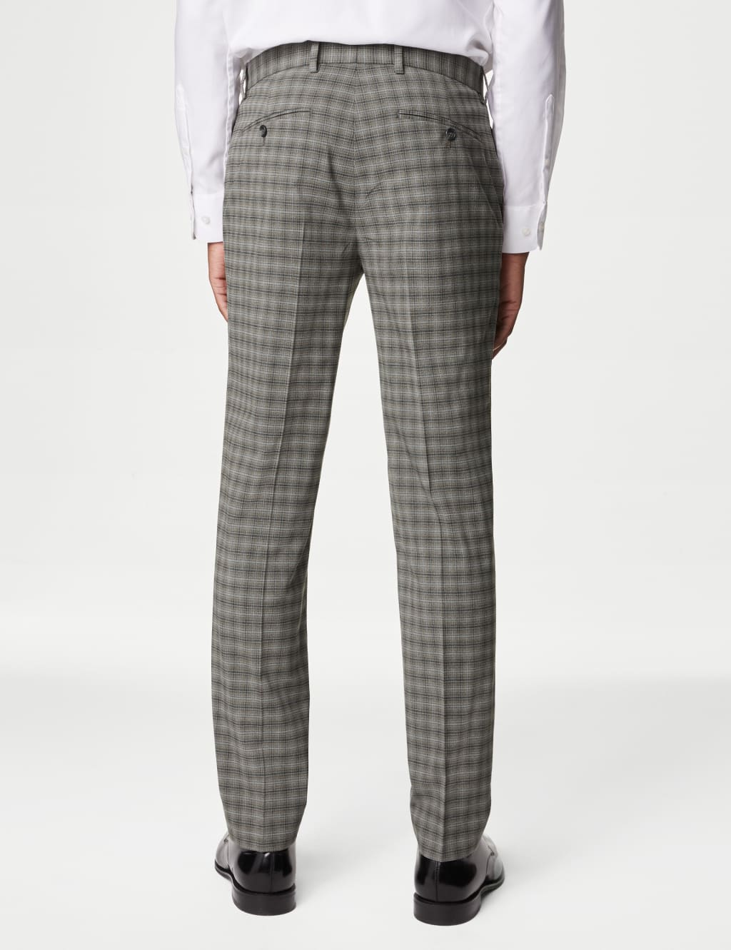 Skinny Fit Check Stretch Suit Trousers M&S Collection M&S