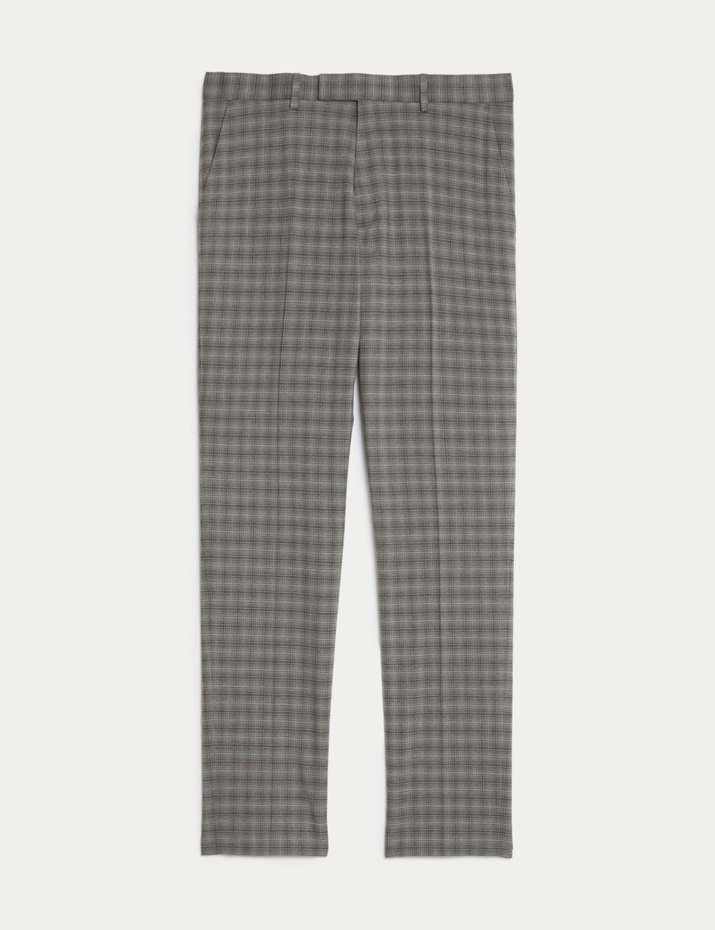 Skinny Fit Check Stretch Suit Trousers 1 of 8