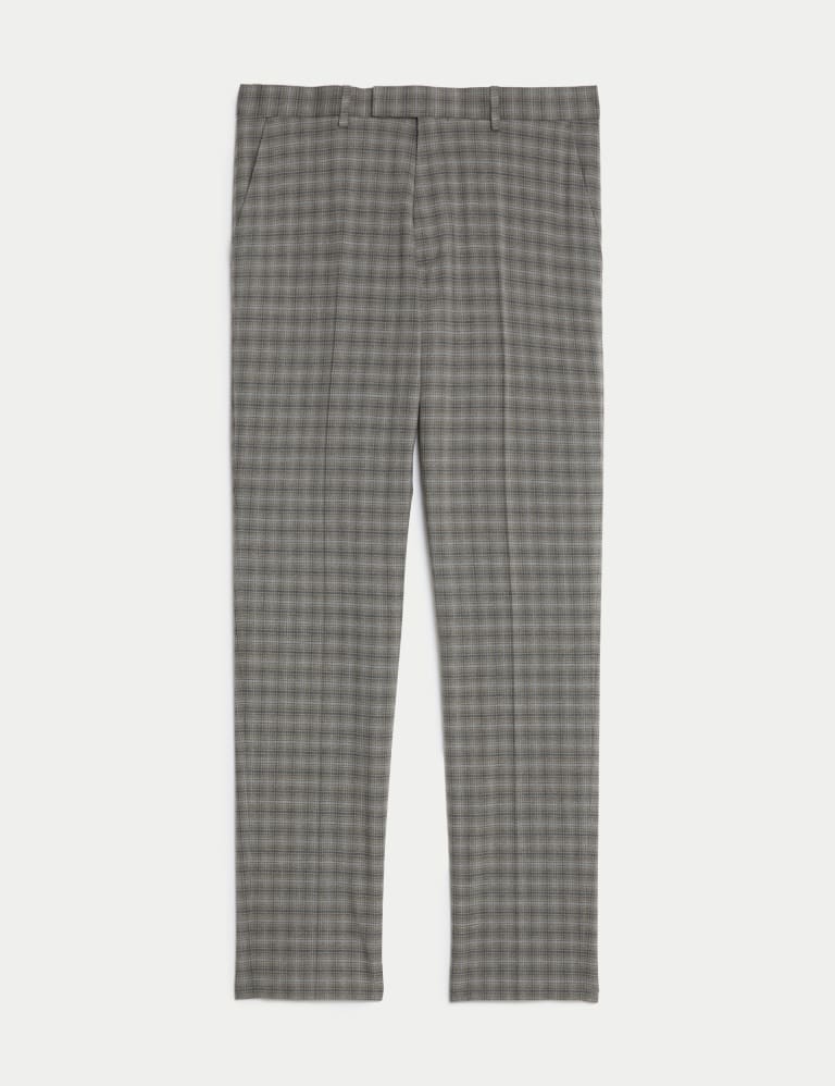 Skinny Fit Check Stretch Suit Trousers 3 of 8