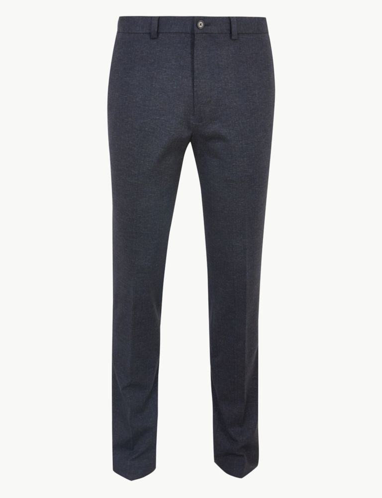 Skinny Fit Checked Trousers 1 of 3