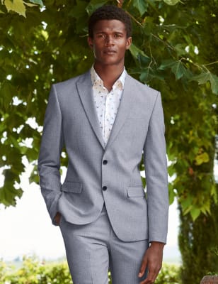 stretch skinny suit trousers