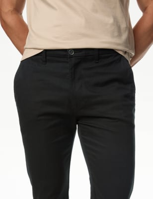 khaki stacked pants