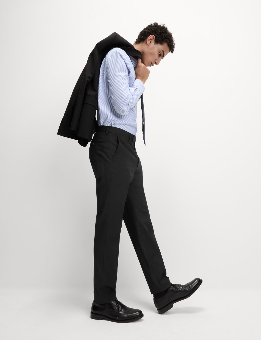 Black Stretch Skinny Fit Suit Trouser