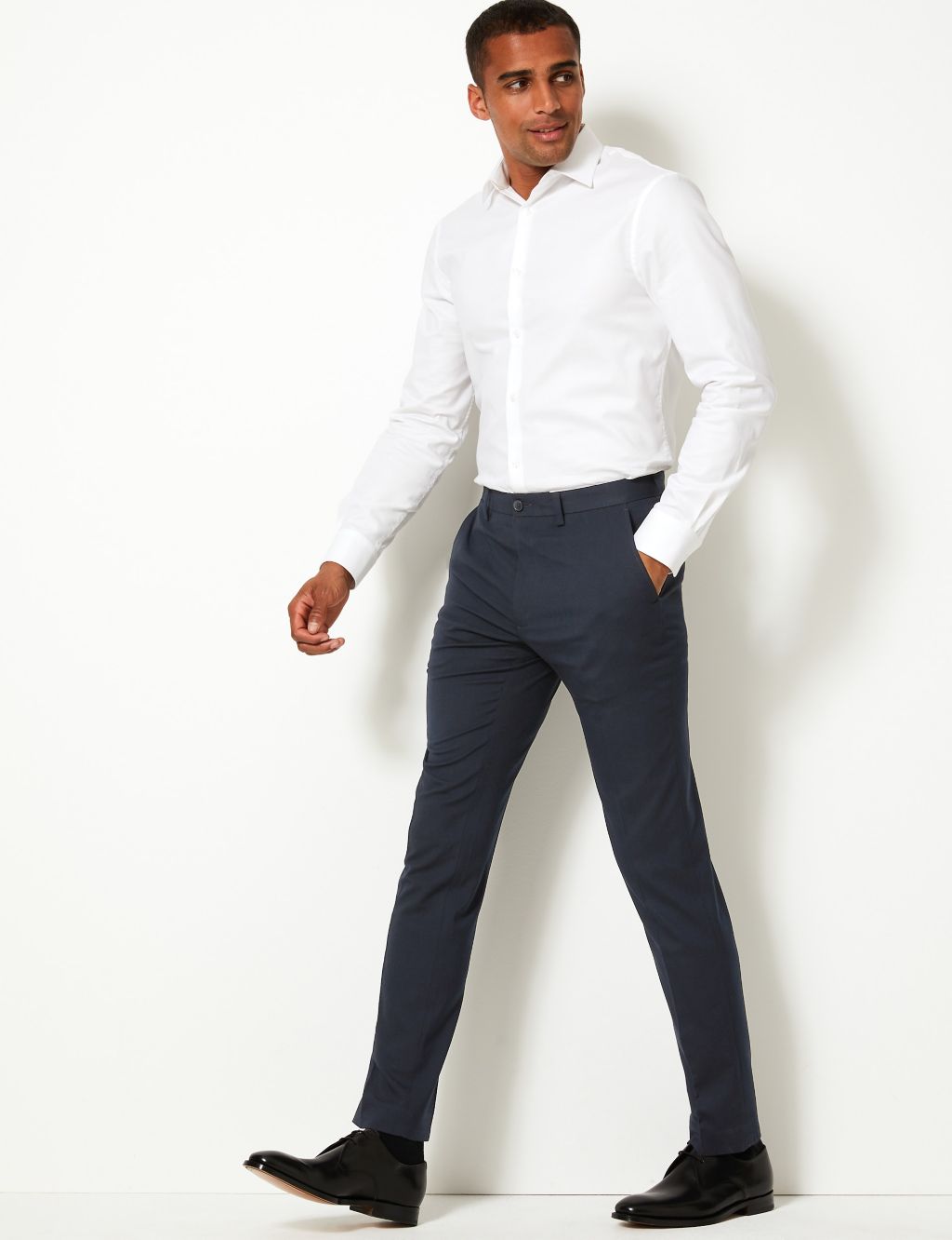 Skinny Fit Stretch Trousers | M&S Collection | M&S