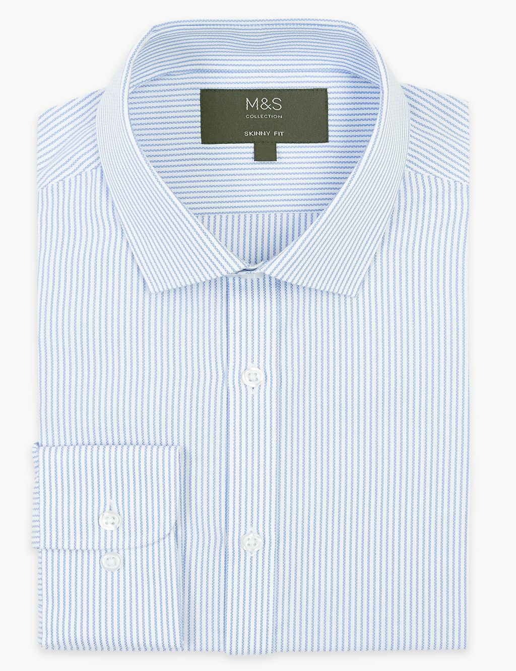 Skinny Fit Striped Oxford Shirt 1 of 5