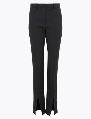 Front split hem outlet trousers