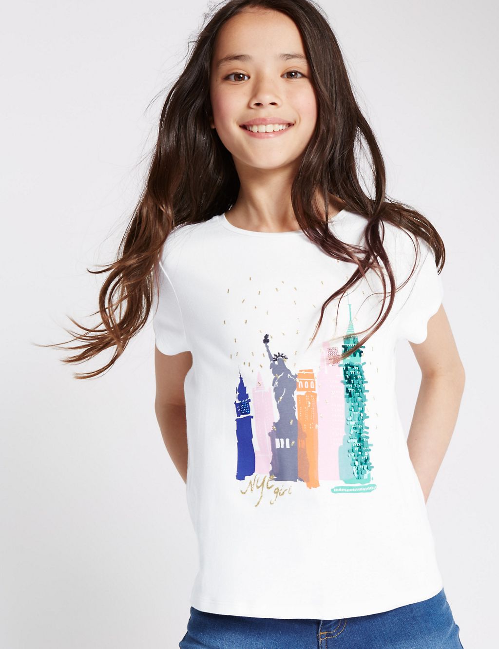Skyscraper Print Embellished T-Shirt (5-14 Years) 3 of 6