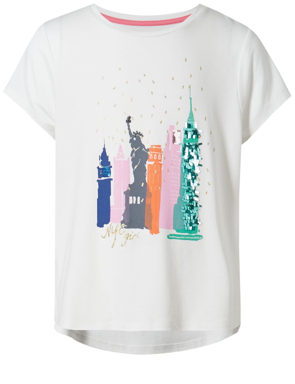 Skyscraper Print Embellished T-Shirt (5-14 Years) 5 of 6