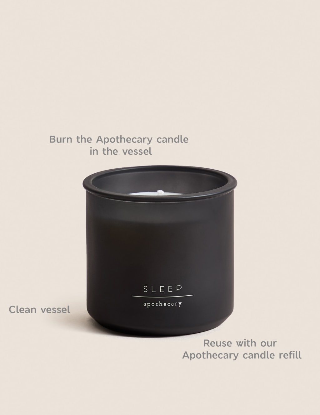 Sleep Refillable Candle Apothecary M&S