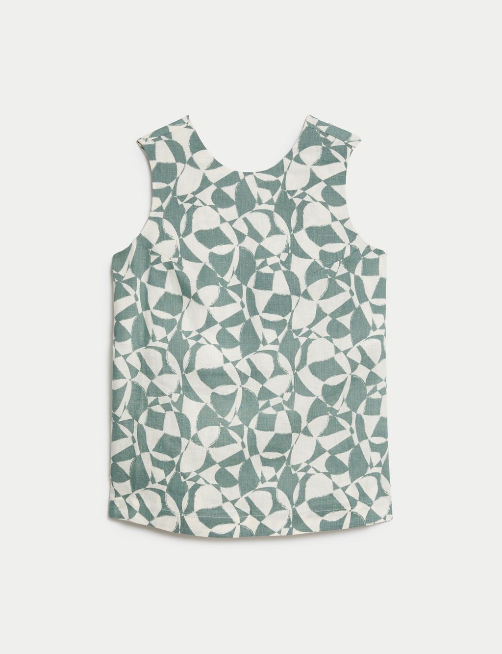 Sleeveless Abstract Print Blouse 1 of 5