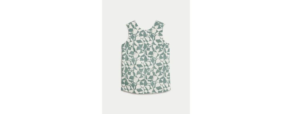 Sleeveless Abstract Print Top 1 of 5