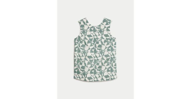 Sleeveless Abstract Print Top 2 of 5