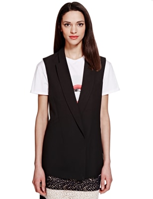 marks and spencer sleeveless blazer