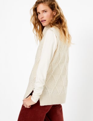 roll neck sleeveless jumper