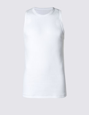 Sleeveless Cotton Rich Thermal Vest Image 2 of 3