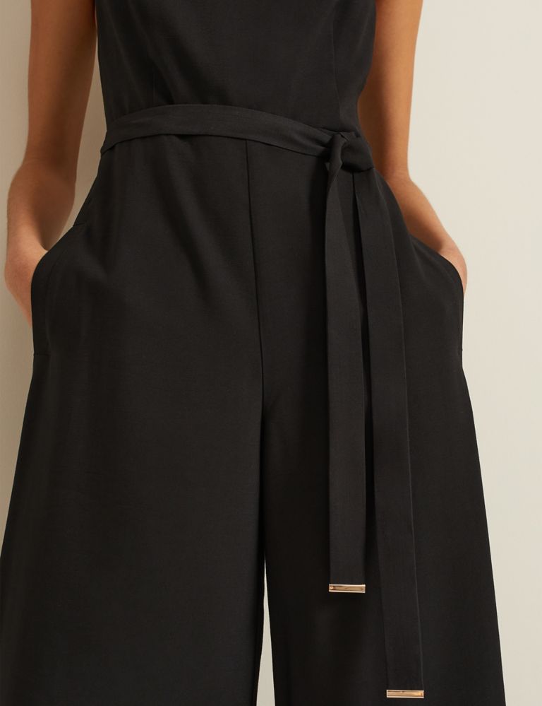 Sleeveless Cropped Wide Leg Jumpsuit 6 of 7