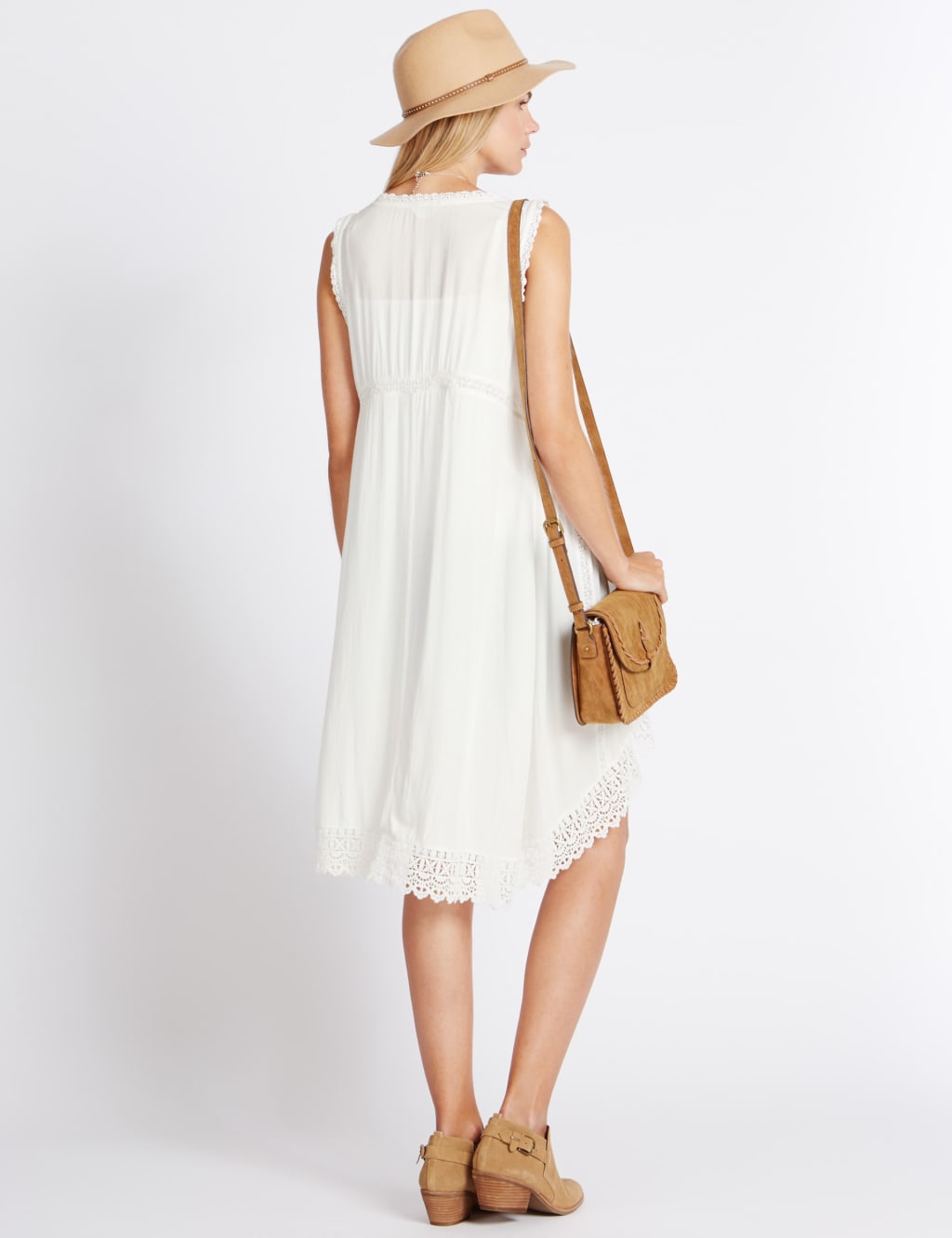 Sleeveless Kimono Top Indigo Collection M&S