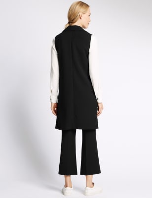 Longline on sale sleeveless jacket