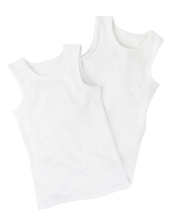Sleeveless Ribbed Thermal Vests Image 1 of 2