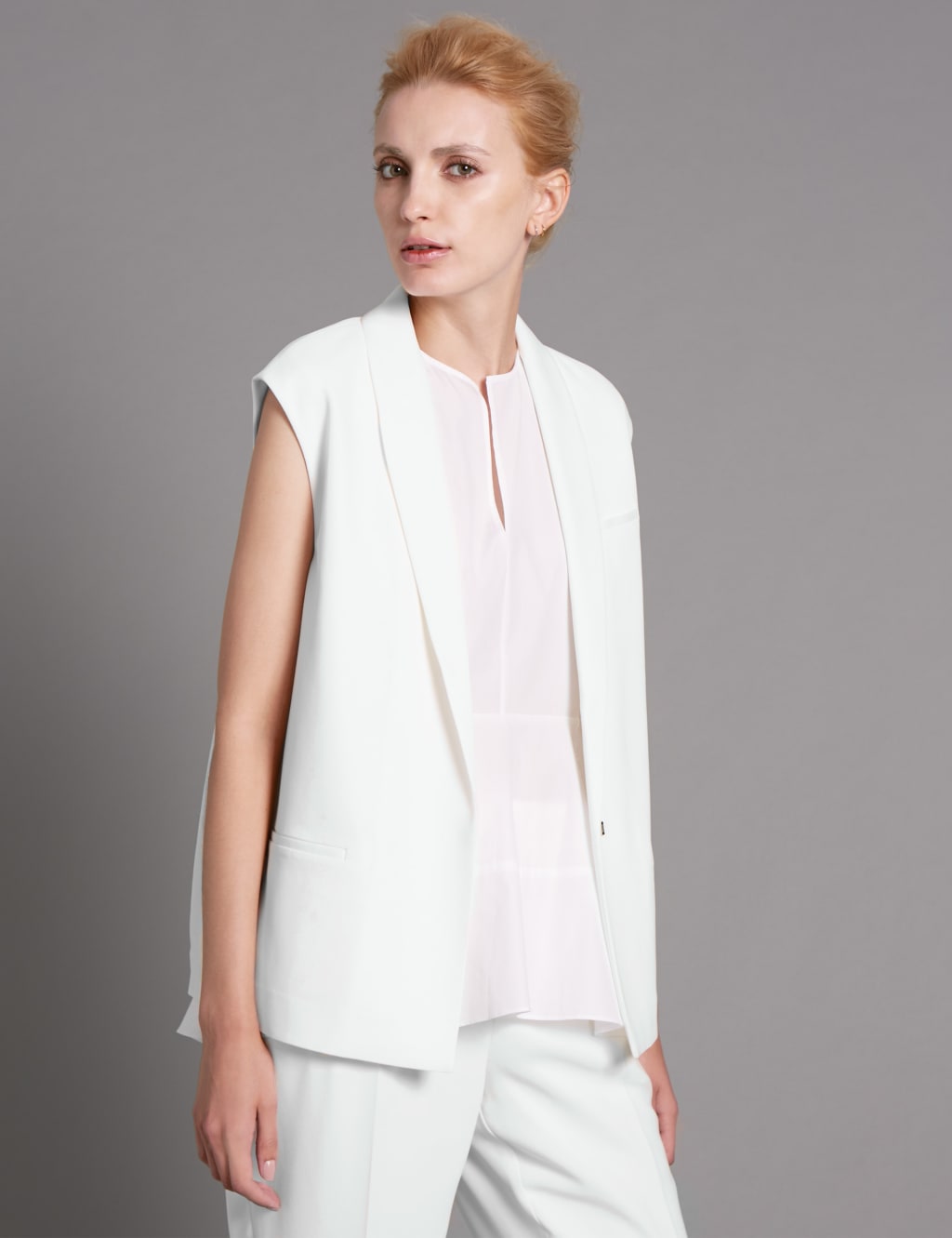 Sleeveless Tuxedo Jacket Autograph M&S