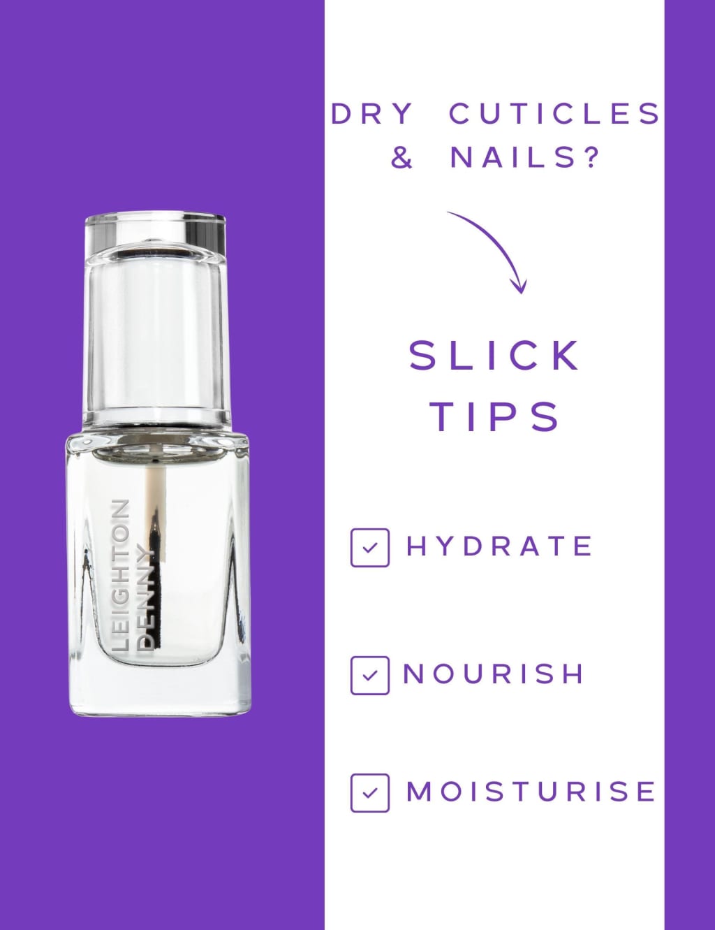 Slick Tips Hydrating Nail & Cuticle Oil 12ml Leighton Denny M&S