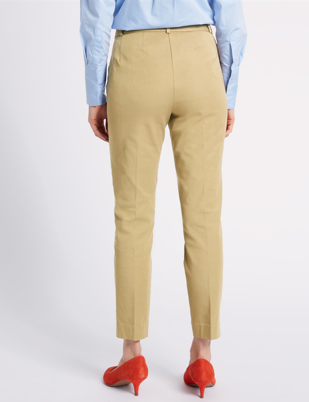 Slim Ankle Grazer Trousers M&S Collection M&S