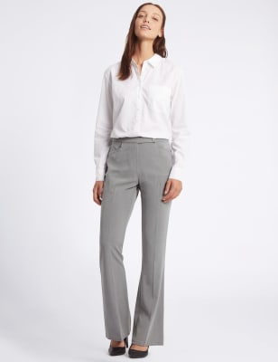 Slim Bootcut Trousers, M&S Collection