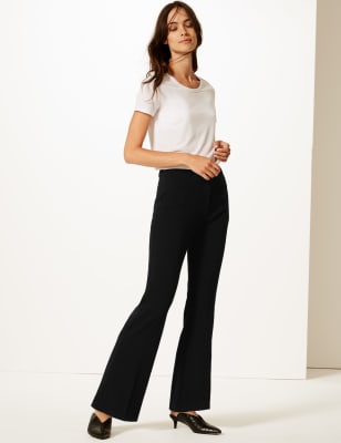 Black Shapewear Bootcut Trousers