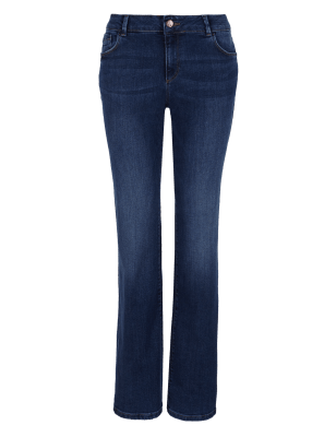 bootleg denim jeans