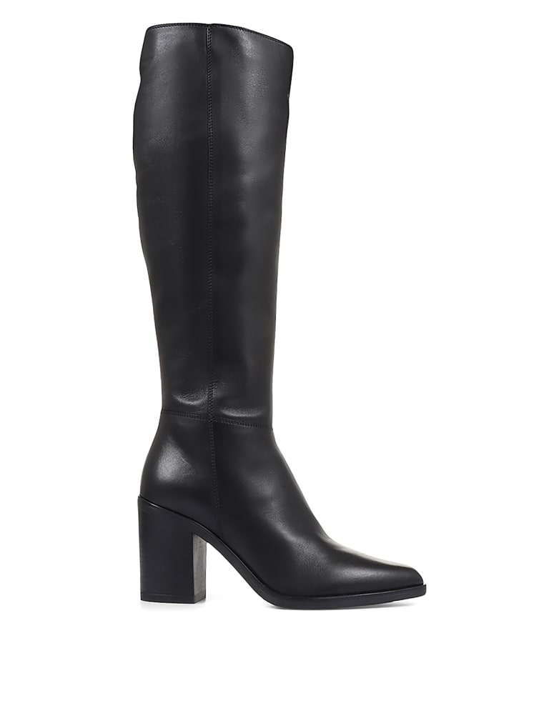 Slim calf outlet leather boots