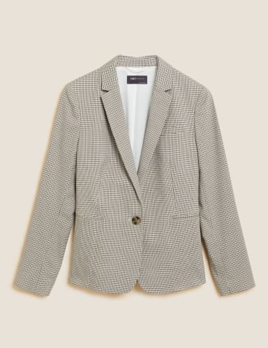 Slim Checked Single Breasted Blazer 3 of 6