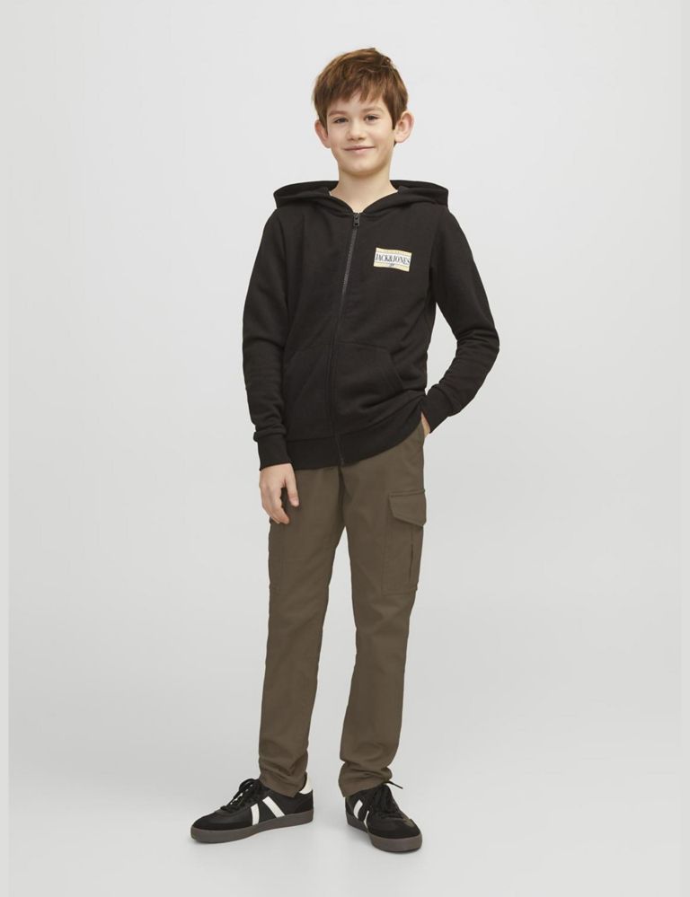 Slim Cotton Rich Cargo Trousers (8-16 Yrs) 1 of 7