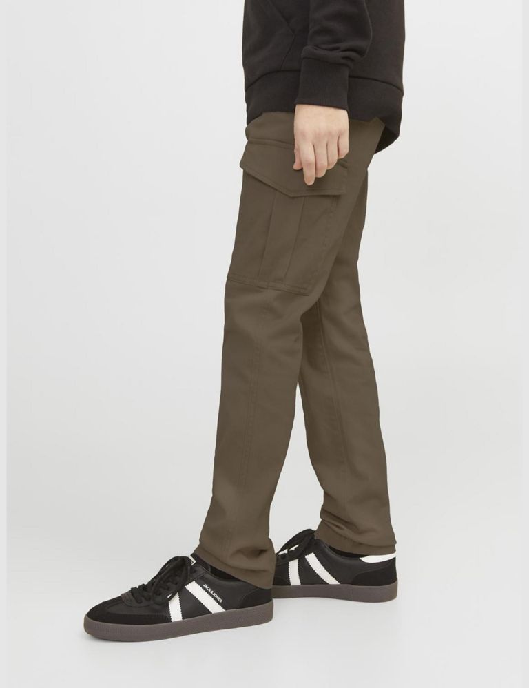 Slim Cotton Rich Cargo Trousers (8-16 Yrs) 6 of 7
