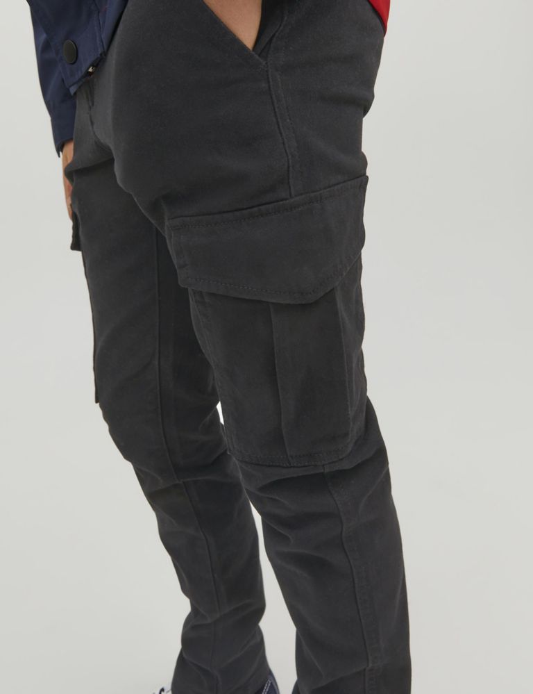 Slim Cotton Rich Cargo Trousers (8-16 Yrs) 6 of 8