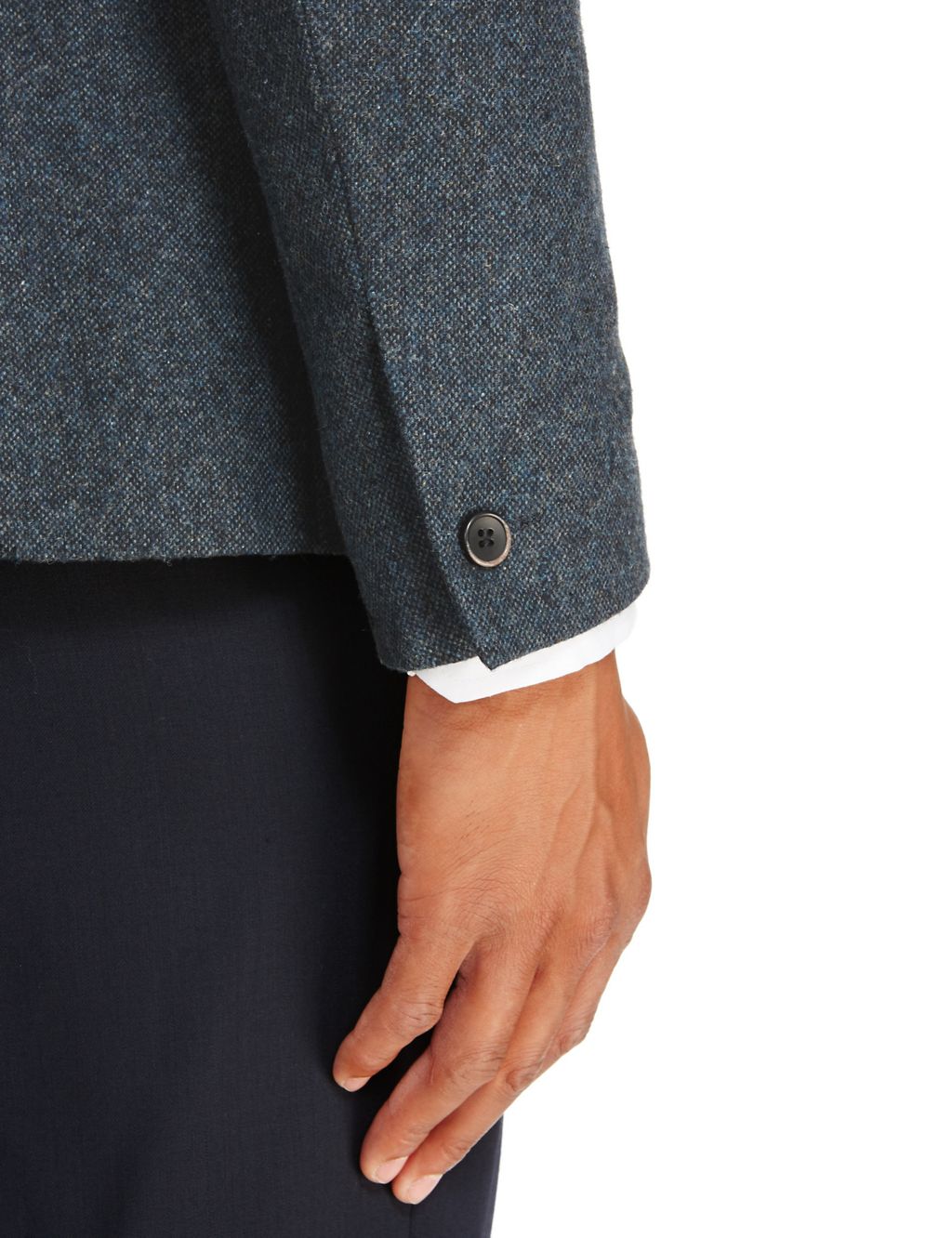 Slim Fit 1 Button Textured Jacket with Wool 8 of 8