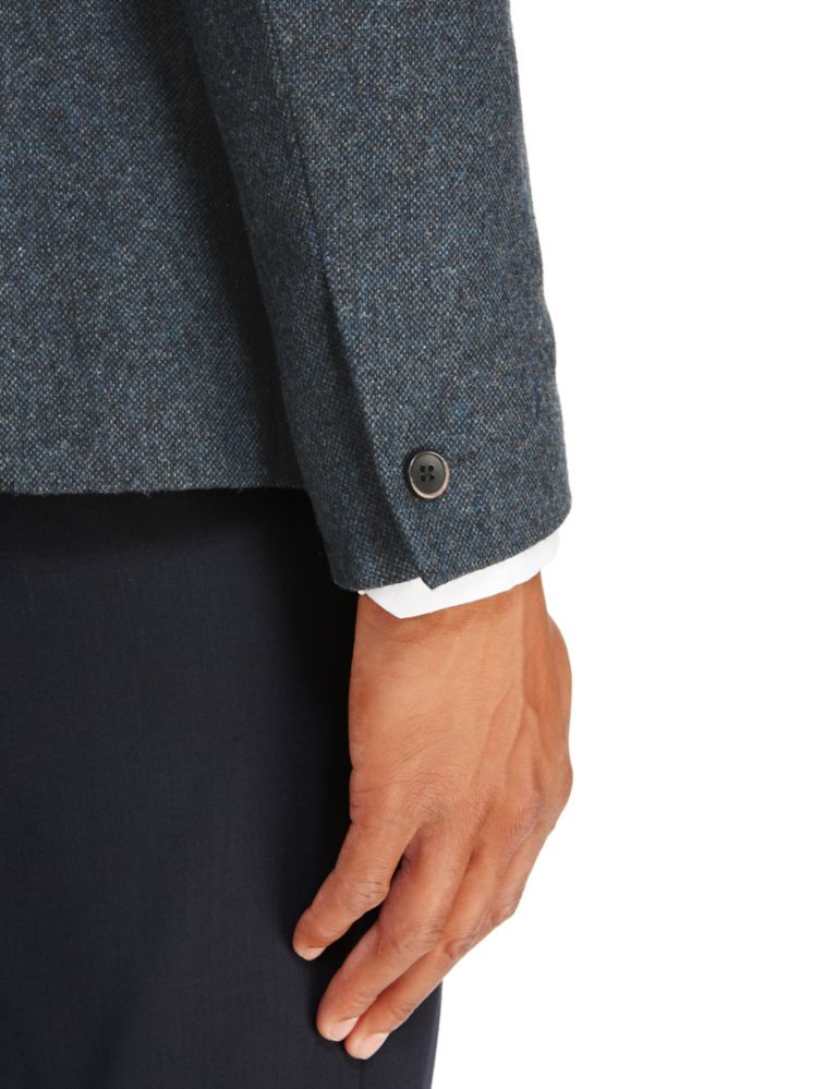 Slim Fit 1 Button Textured Jacket with Wool 5 of 8