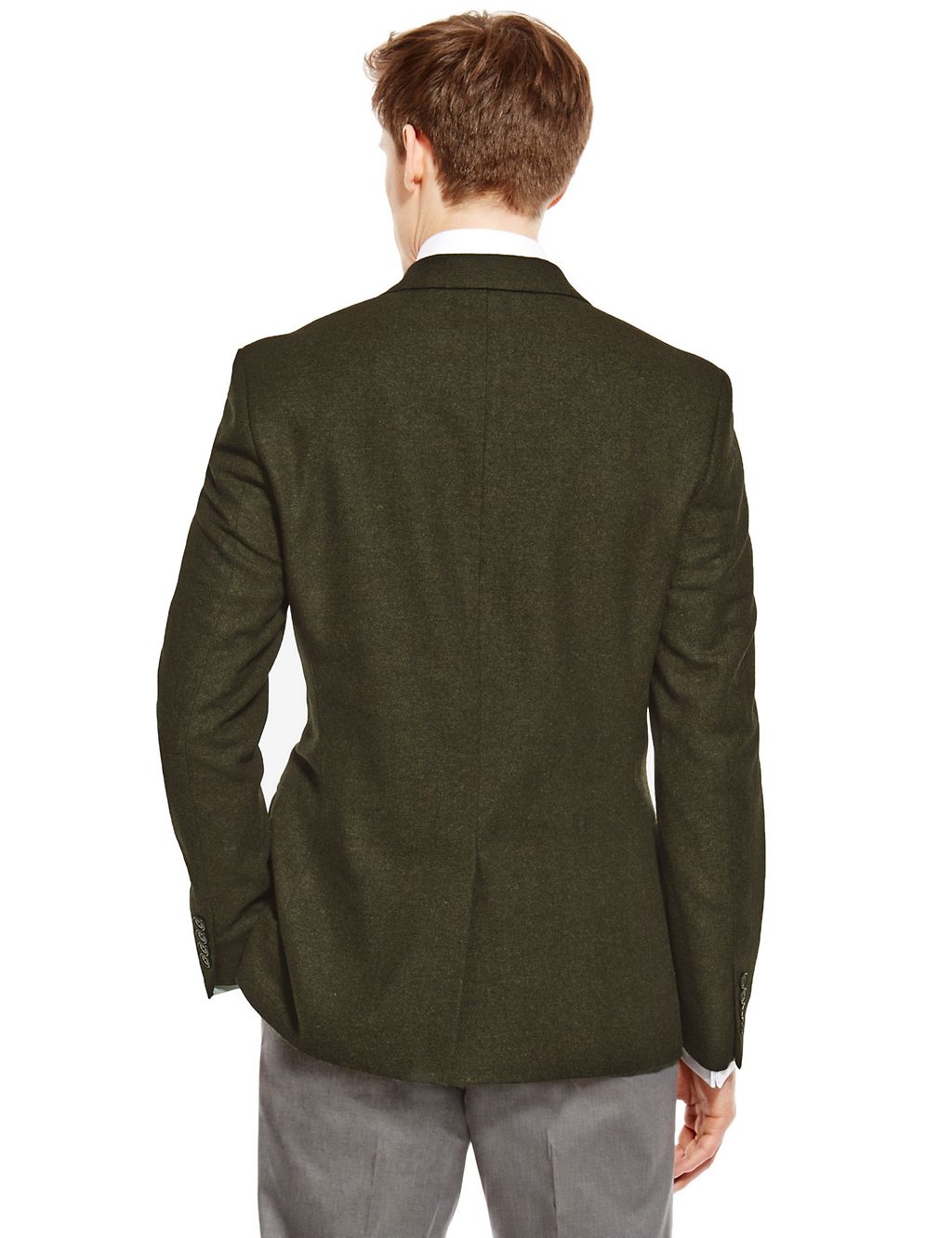 Slim Fit 2 Button Donegal Jacket with Wool 2 of 9